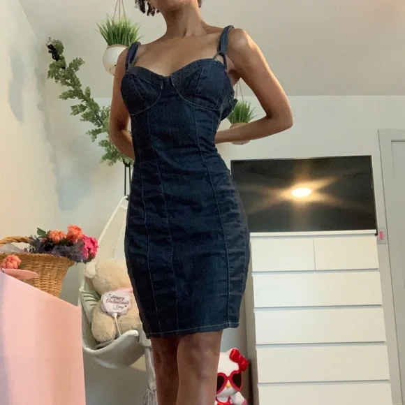 Guess denim corset dress